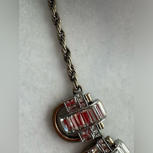 Banana Republic Necklace with Baguette Rhinestones. Intricate Design Features. - Picture 5 of 9